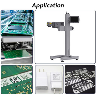 20W 30W 50W 100W Fiber Laser Marking Machine For Printing On Metal / Aluminum Lids