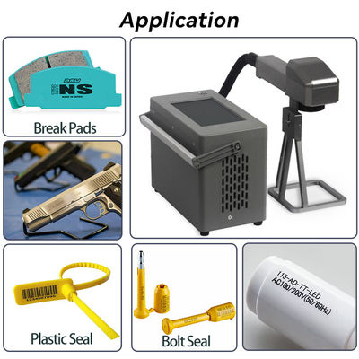 Handheld Fiber Laser Marking Machine , Portable Laser Marking Machine For Metal
