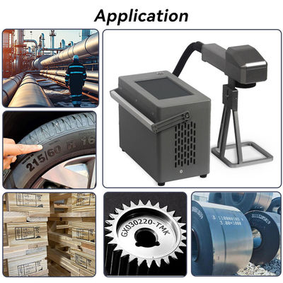 Handheld Fiber Laser Marking Machine , Portable Laser Marking Machine For Metal