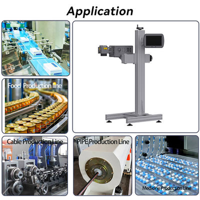 20W 30W 50W 100W Fiber Laser Marking Machine For Printing On Metal / Aluminum Lids