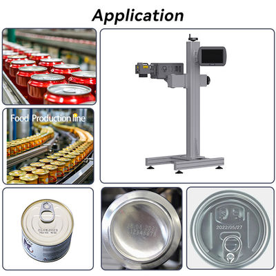 20W 30W 50W 100W Fiber Laser Marking Machine For Printing On Metal / Aluminum Lids