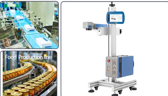 100W Flying Fiber Laser Marking Machine Anti-corrosive Hardness